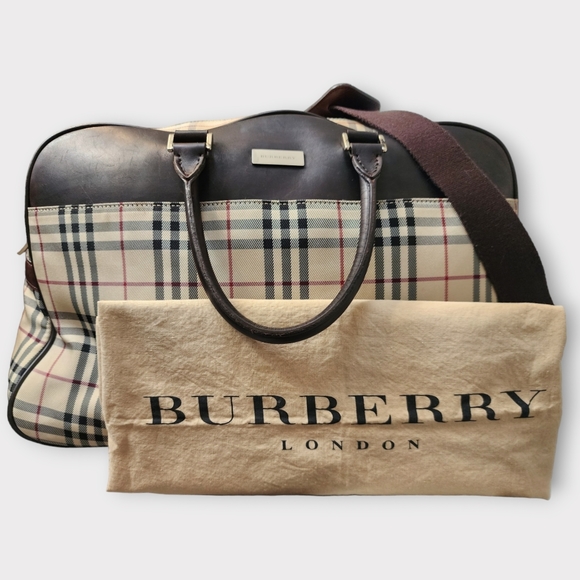Burberry Handbags - BURBERRY House Check Travel Bag w/Strap, Brown
